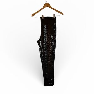 NWOT— Tipsy Elves Black Sequin High-Waisted Leggings